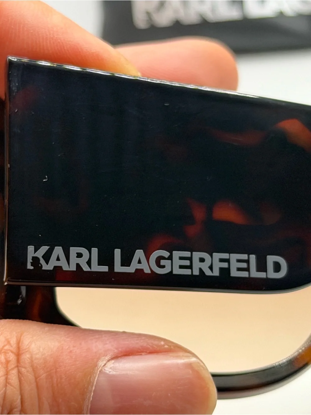 Karl Lagerfeld Black Oversized Square Women's Sunglasses